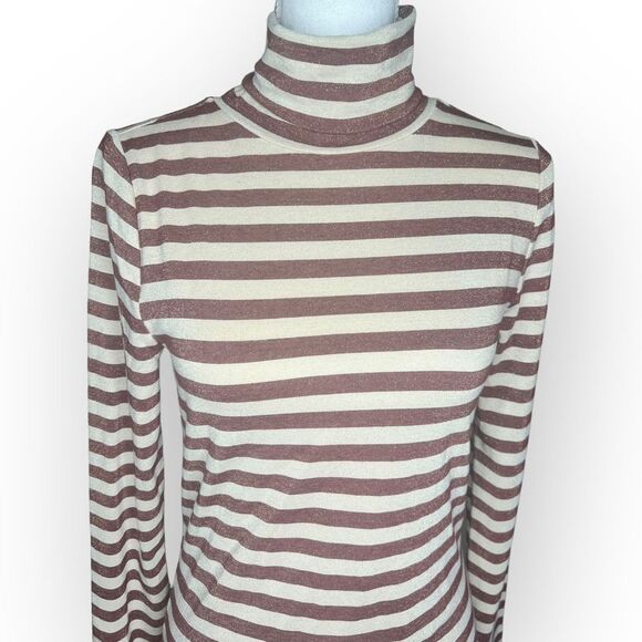 NWT Loft striped turtleneck - medium - Picture 3 of 11